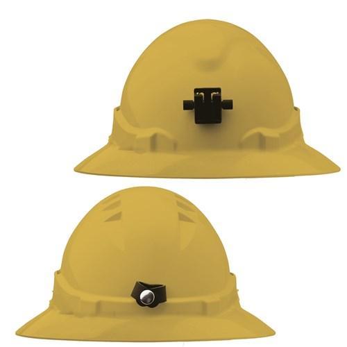 Pro Choice Hard Hat (V6) - Unvented, Full Brim, 6 Point Ratchet Harness C/w Lamp Bracket - HH6FBLB PPE Pro Choice YELLOW  